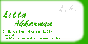 lilla akkerman business card